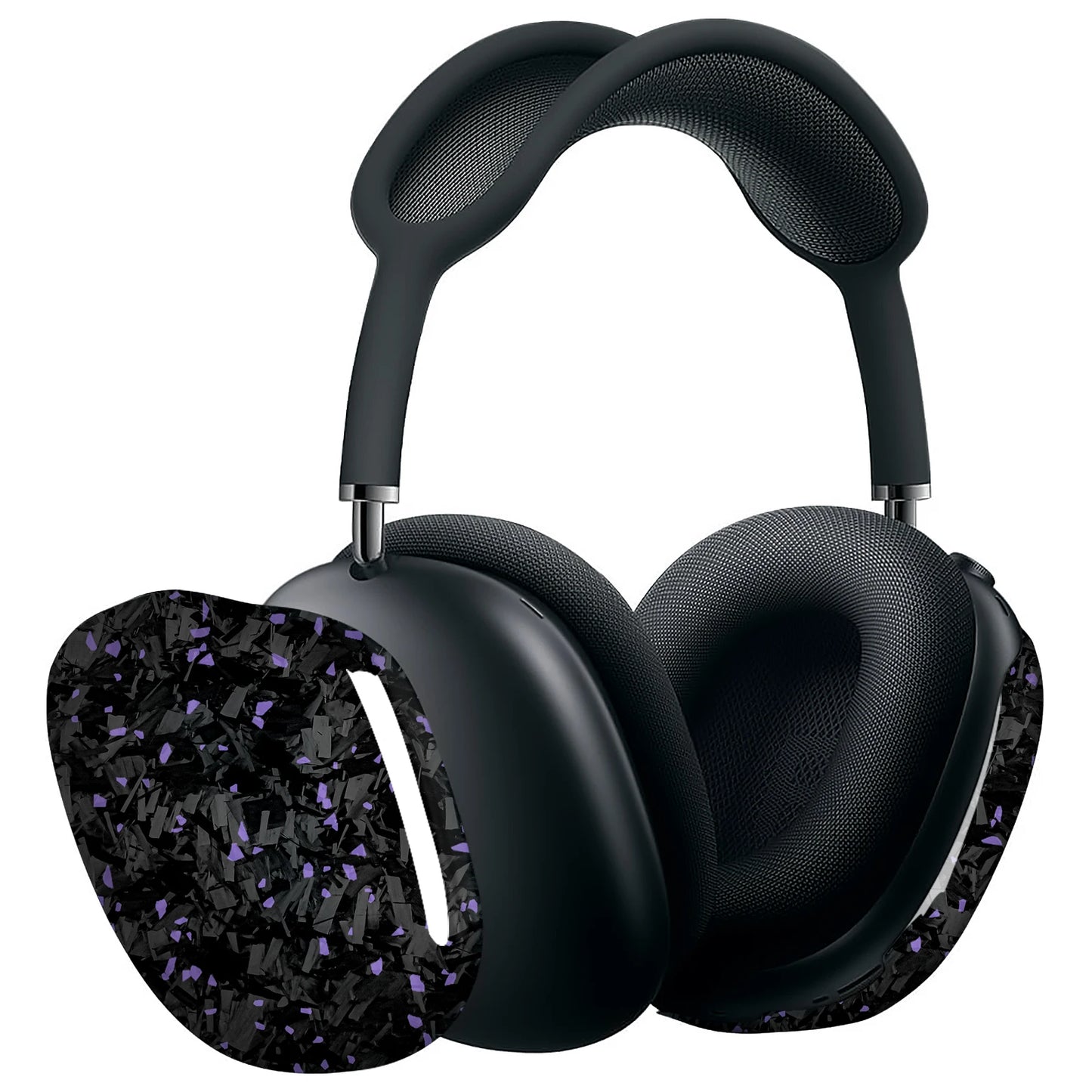 Wholesale Luxury Headphone Shell for Airpods Max Slim Real Carbon Fiber Protective Case Glossy Black Forged Purple Shockproof