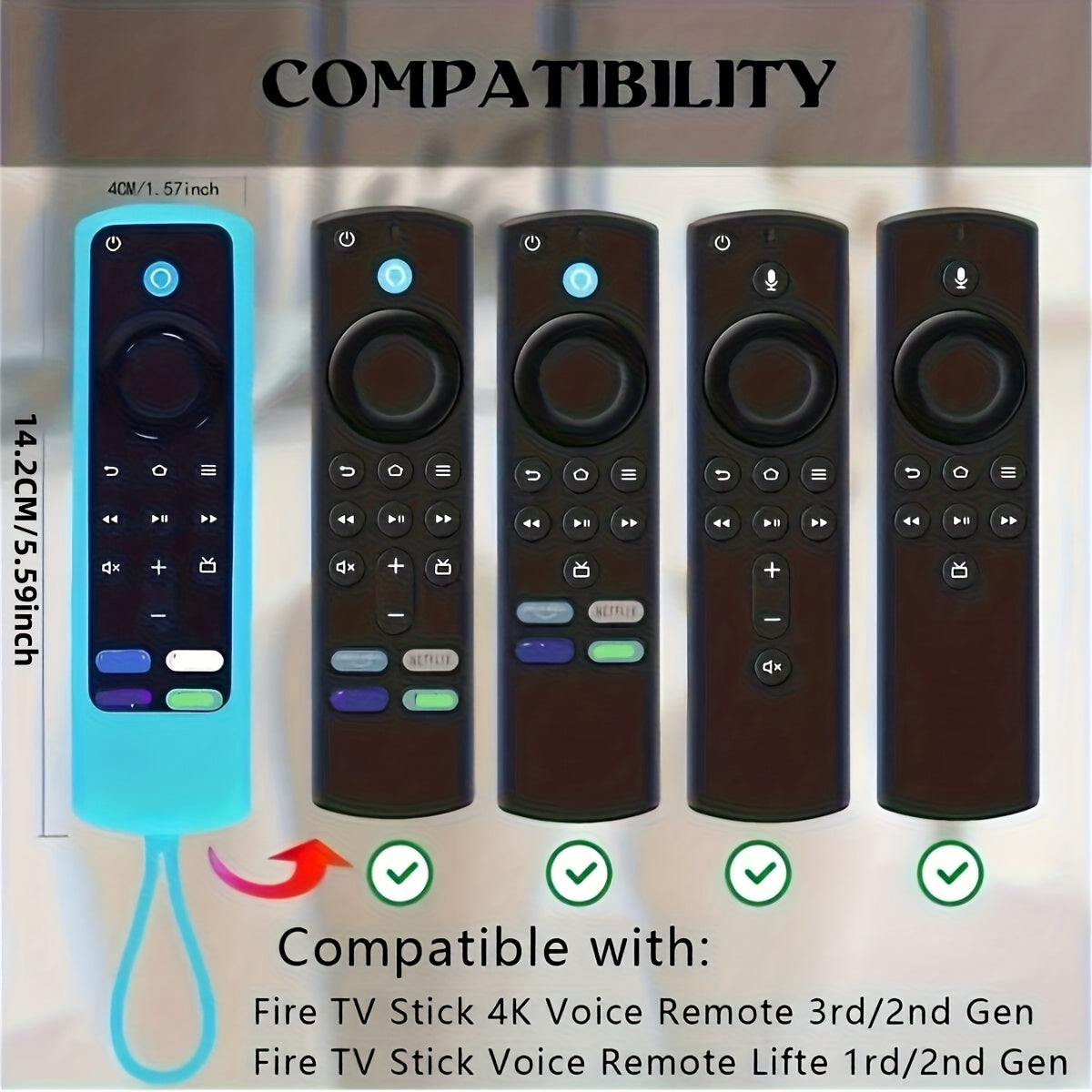 [Glow-in-the-Dark Fire TV Case] Glow-in-the-Dark Silicone Case Cover for Fire TV Stick 4K with Alexa Voice Remote | 14.2cm, Protect Your Remote, Enhance Gaming, Compatible with 4K+, Lite, Cube - Includes Lanyard for Easy Acce