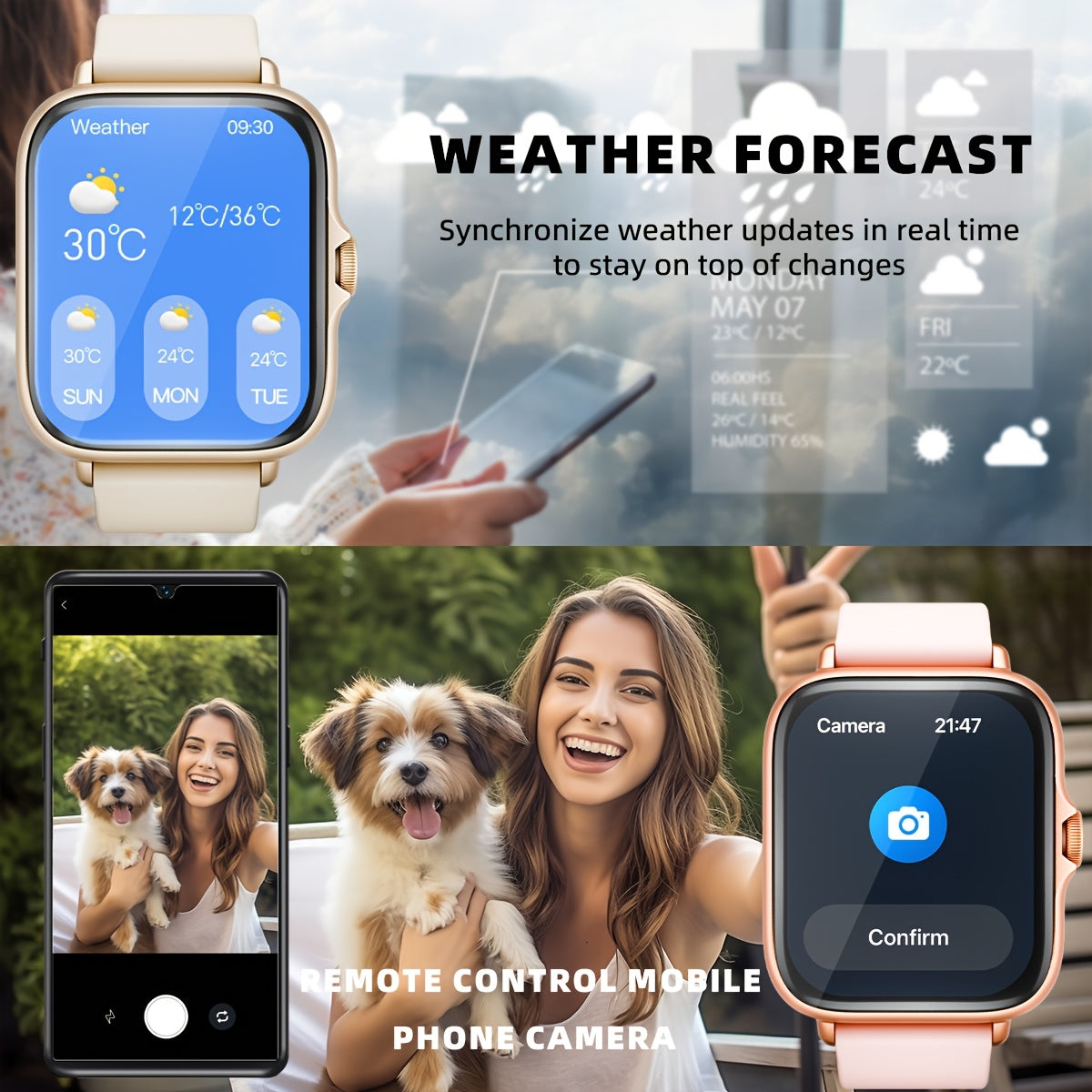 Smart Sports Watch with a 1.83-Inch Full Touchscreen, Information Reception, Calling Features, Health Monitoring, Step Tracking, Message Alerts, Compatible with for Iphone And Android, Perfect Gift for Boyfriend Or Girlfriend