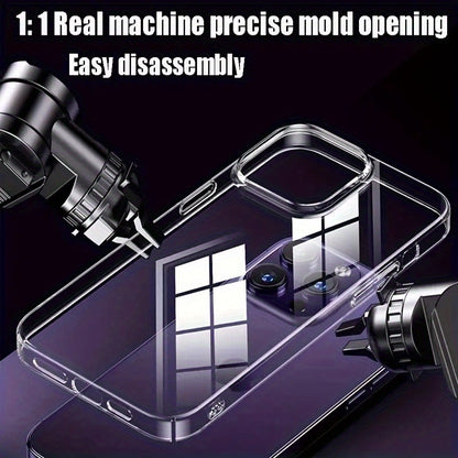 Premium Transparent Soft TPU Shock-Resistant Case for Various for iphone Models Including 17, 16, 15, 14, 13, 12, 11 Pro Max, Plus, Mini, And Older Versions Like X, XS Max, XR, 8, And 7. Ideal Phone Accessory., And Durable Fl