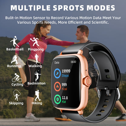 Smart Sports Watch with a 1.83-Inch Full Touchscreen, Information Reception, Calling Features, Health Monitoring, Step Tracking, Message Alerts, Compatible with for Iphone And Android, Perfect Gift for Boyfriend Or Girlfriend