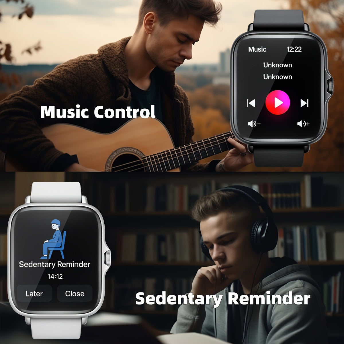 Smart Sports Watch with a 1.83-Inch Full Touchscreen, Information Reception, Calling Features, Health Monitoring, Step Tracking, Message Alerts, Compatible with for Iphone And Android, Perfect Gift for Boyfriend Or Girlfriend