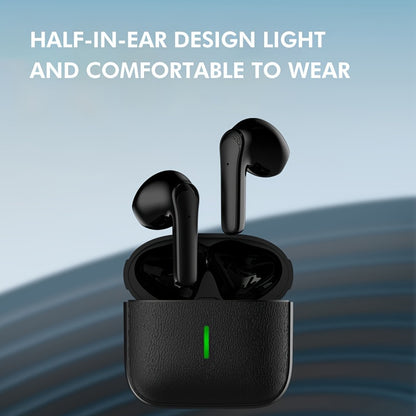 New Wireless Earbuds - Ultra-Long Battery Life, Noise-Canceling, Comfortable Semi-Open Back Design for Sports & Gaming, Touch Control, Rechargeable Lithium Battery, No Cable, Universal Phone Compatible, Black, Gaming Accessor