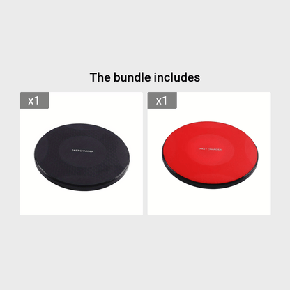 Upgraded Fast Wireless Charger, Compatible with iPhone 17/16/15/14/13/12/11/8 Series, S25/S24/S23/S22/S21/S20/S10/S9/S8/S7/S6 Series, 20/10/9/8/5 Series, Slim Design for Bedside & Office Desk