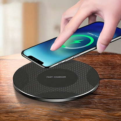 Upgraded Fast Wireless Charger, Compatible with iPhone 17/16/15/14/13/12/11/8 Series, S25/S24/S23/S22/S21/S20/S10/S9/S8/S7/S6 Series, 20/10/9/8/5 Series, Slim Design for Bedside & Office Desk
