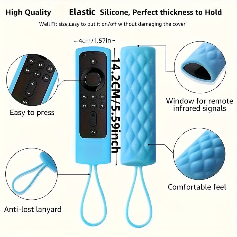[Glow-in-the-Dark Fire TV Case] Glow-in-the-Dark Silicone Case Cover for Fire TV Stick 4K with Alexa Voice Remote | 14.2cm, Protect Your Remote, Enhance Gaming, Compatible with 4K+, Lite, Cube - Includes Lanyard for Easy Acce