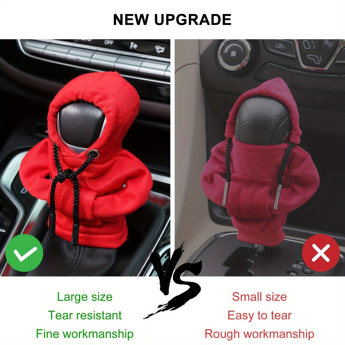 Upgrade 2Nd Generation Large Universal Car Shift Knob Hoodie Set
