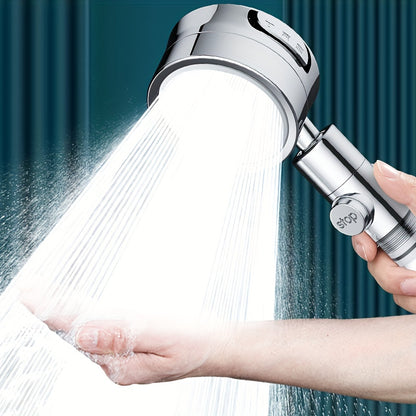 1pc Supercharged Filtered Shower Head | Three-Speed Adjustable, Super Pressurized, Wall-Mounted, Painted Finish, Rain Set, Adjustable Angle Head, Bathroom Accessories, For Shower Use Only