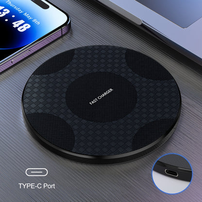 Upgraded Fast Wireless Charger, Compatible with iPhone 17/16/15/14/13/12/11/8 Series, S25/S24/S23/S22/S21/S20/S10/S9/S8/S7/S6 Series, 20/10/9/8/5 Series, Slim Design for Bedside & Office Desk