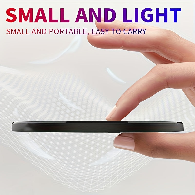 Upgraded Fast Wireless Charger, Compatible with iPhone 17/16/15/14/13/12/11/8 Series, S25/S24/S23/S22/S21/S20/S10/S9/S8/S7/S6 Series, 20/10/9/8/5 Series, Slim Design for Bedside & Office Desk