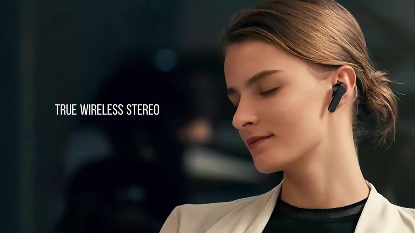 New Wireless Earbuds - Ultra-Long Battery Life, Noise-Canceling, Comfortable Semi-Open Back Design for Sports & Gaming, Touch Control, Rechargeable Lithium Battery, No Cable, Universal Phone Compatible, Black, Gaming Accessor