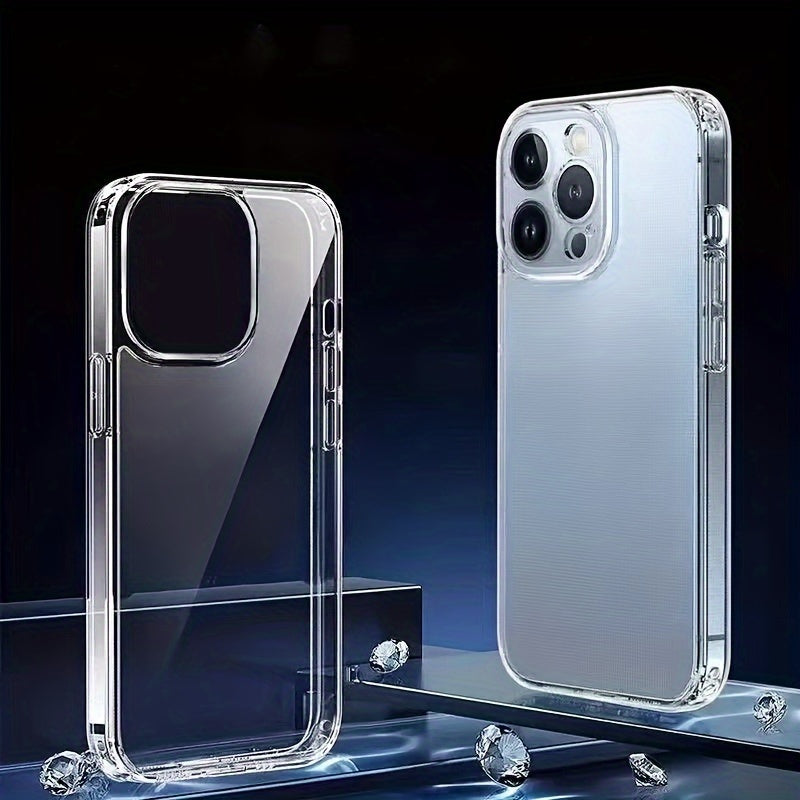 Premium Transparent Soft TPU Shock-Resistant Case for Various for iphone Models Including 17, 16, 15, 14, 13, 12, 11 Pro Max, Plus, Mini, And Older Versions Like X, XS Max, XR, 8, And 7. Ideal Phone Accessory., And Durable Fl