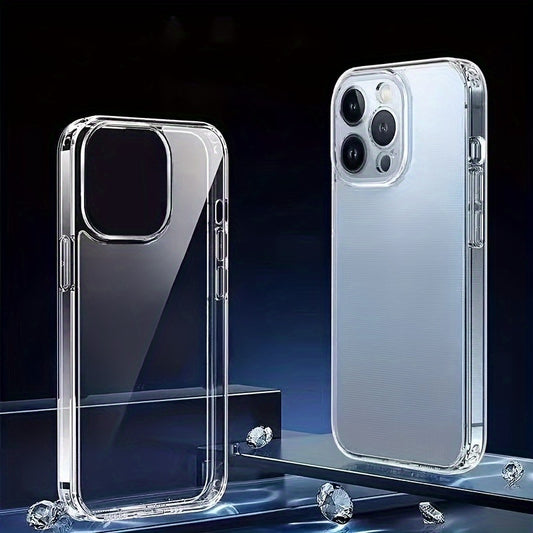 Premium Transparent Soft TPU Shock-Resistant Case for Various for iphone Models Including 17, 16, 15, 14, 13, 12, 11 Pro Max, Plus, Mini, And Older Versions Like X, XS Max, XR, 8, And 7. Ideal Phone Accessory., And Durable Fl