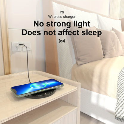 Upgraded Fast Wireless Charger, Compatible with iPhone 17/16/15/14/13/12/11/8 Series, S25/S24/S23/S22/S21/S20/S10/S9/S8/S7/S6 Series, 20/10/9/8/5 Series, Slim Design for Bedside & Office Desk