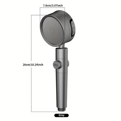 1pc Supercharged Filtered Shower Head | Three-Speed Adjustable, Super Pressurized, Wall-Mounted, Painted Finish, Rain Set, Adjustable Angle Head, Bathroom Accessories, For Shower Use Only
