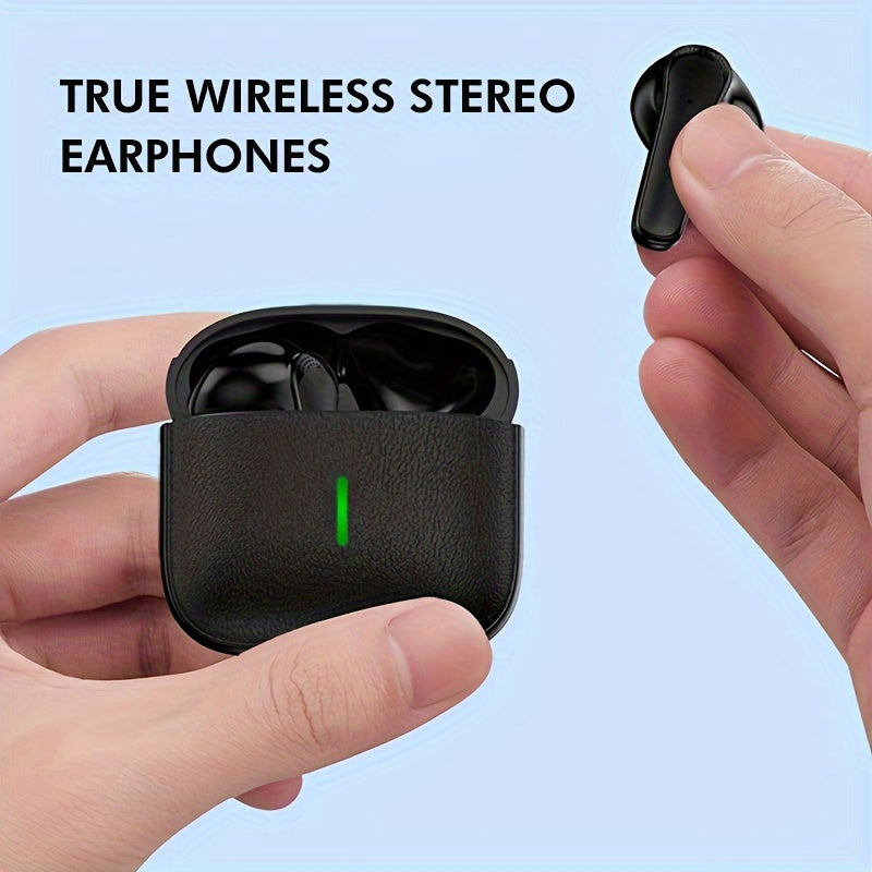 New Wireless Earbuds - Ultra-Long Battery Life, Noise-Canceling, Comfortable Semi-Open Back Design for Sports & Gaming, Touch Control, Rechargeable Lithium Battery, No Cable, Universal Phone Compatible, Black, Gaming Accessor