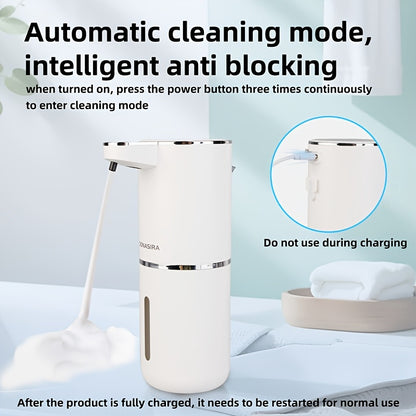 1x 380mL Automatic Soap Dispenser | Wall-Mounted, Charging, Lithium Battery, DONASIRA Brand