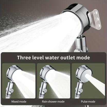 1pc Supercharged Filtered Shower Head | Three-Speed Adjustable, Super Pressurized, Wall-Mounted, Painted Finish, Rain Set, Adjustable Angle Head, Bathroom Accessories, For Shower Use Only