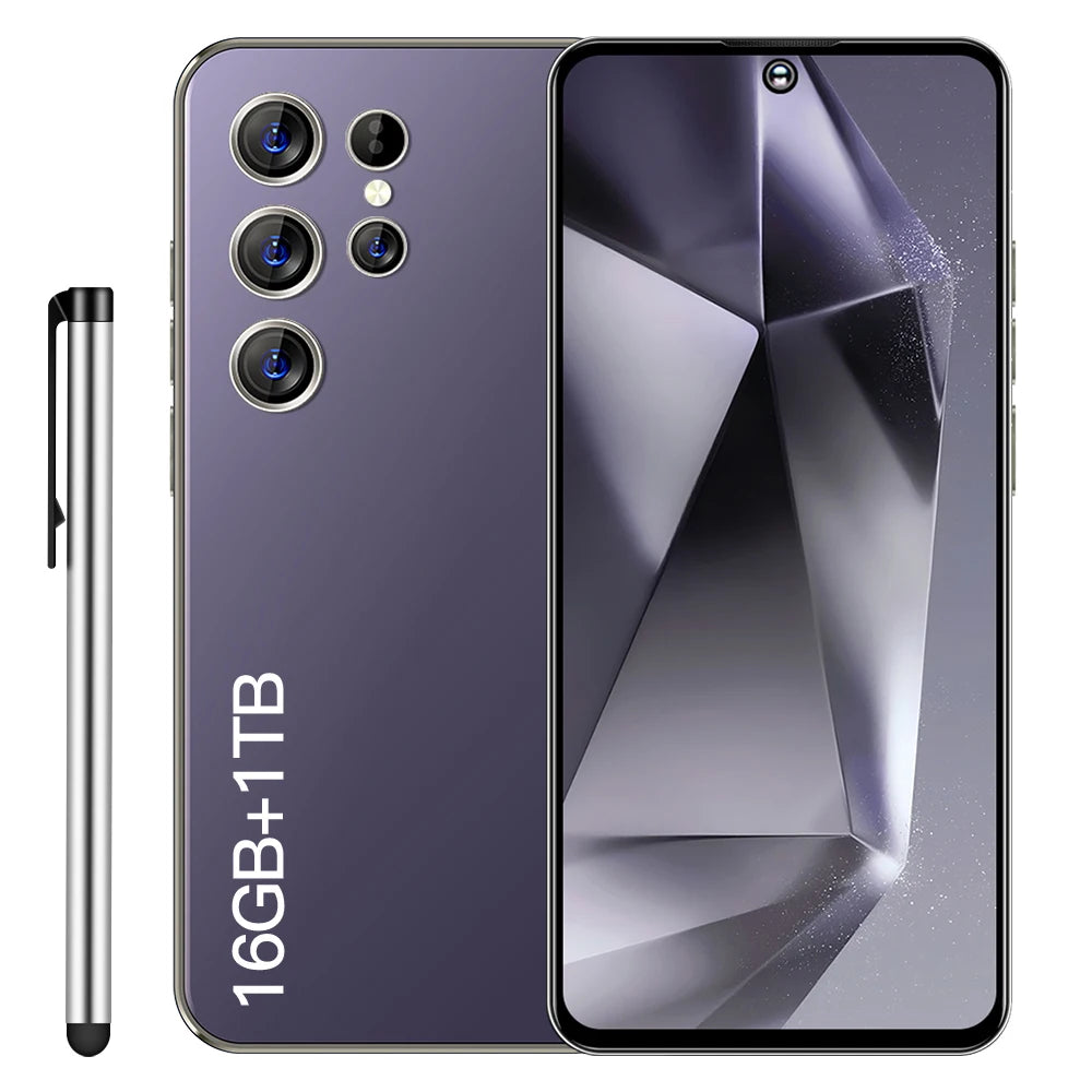 5G Phones Android 13.0 Mobile Phones Cellphone Original S24 Ultra 16GB+512GB Smartphone 7 Inch Unlocked Dual Card Smart Phone