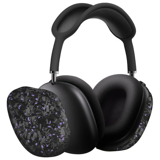 Wholesale Luxury Headphone Shell for Airpods Max Slim Real Carbon Fiber Protective Case Glossy Black Forged Purple Shockproof