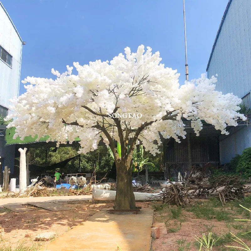 Songtao Hot Sale Large Fiberglass Artificial Cherry Blossom Tree for Indoor Decoration Wedding  Flower Tree for Parties
