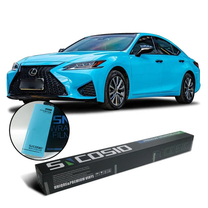 High Glossy Color Bluesky Automotive Wrap Film Vinyl Car Wrap Sky Blue Color Packaging Film