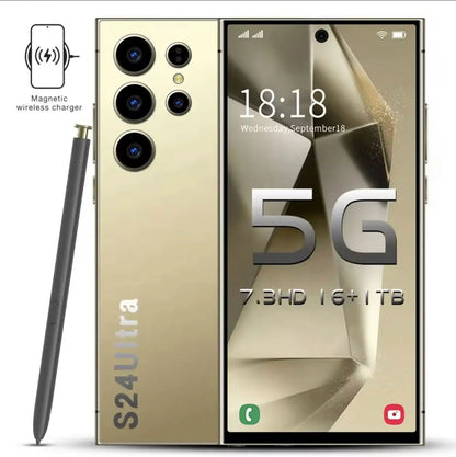 5G Phones Android 13.0 Mobile Phones Cellphone Original S24 Ultra 16GB+512GB Smartphone 7 Inch Unlocked Dual Card Smart Phone