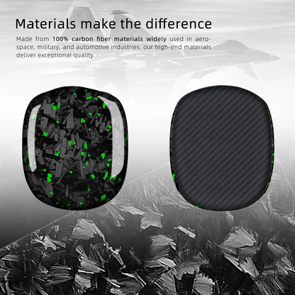 Wholesale Luxury Headphone Shell for Airpods Max Slim Real Carbon Fiber Protective Case Glossy Black Forged Purple Shockproof