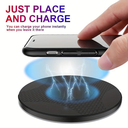 Upgraded Fast Wireless Charger, Compatible with iPhone 17/16/15/14/13/12/11/8 Series, S25/S24/S23/S22/S21/S20/S10/S9/S8/S7/S6 Series, 20/10/9/8/5 Series, Slim Design for Bedside & Office Desk