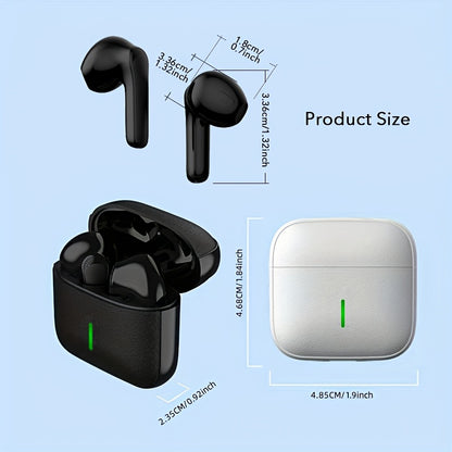 New Wireless Earbuds - Ultra-Long Battery Life, Noise-Canceling, Comfortable Semi-Open Back Design for Sports & Gaming, Touch Control, Rechargeable Lithium Battery, No Cable, Universal Phone Compatible, Black, Gaming Accessor