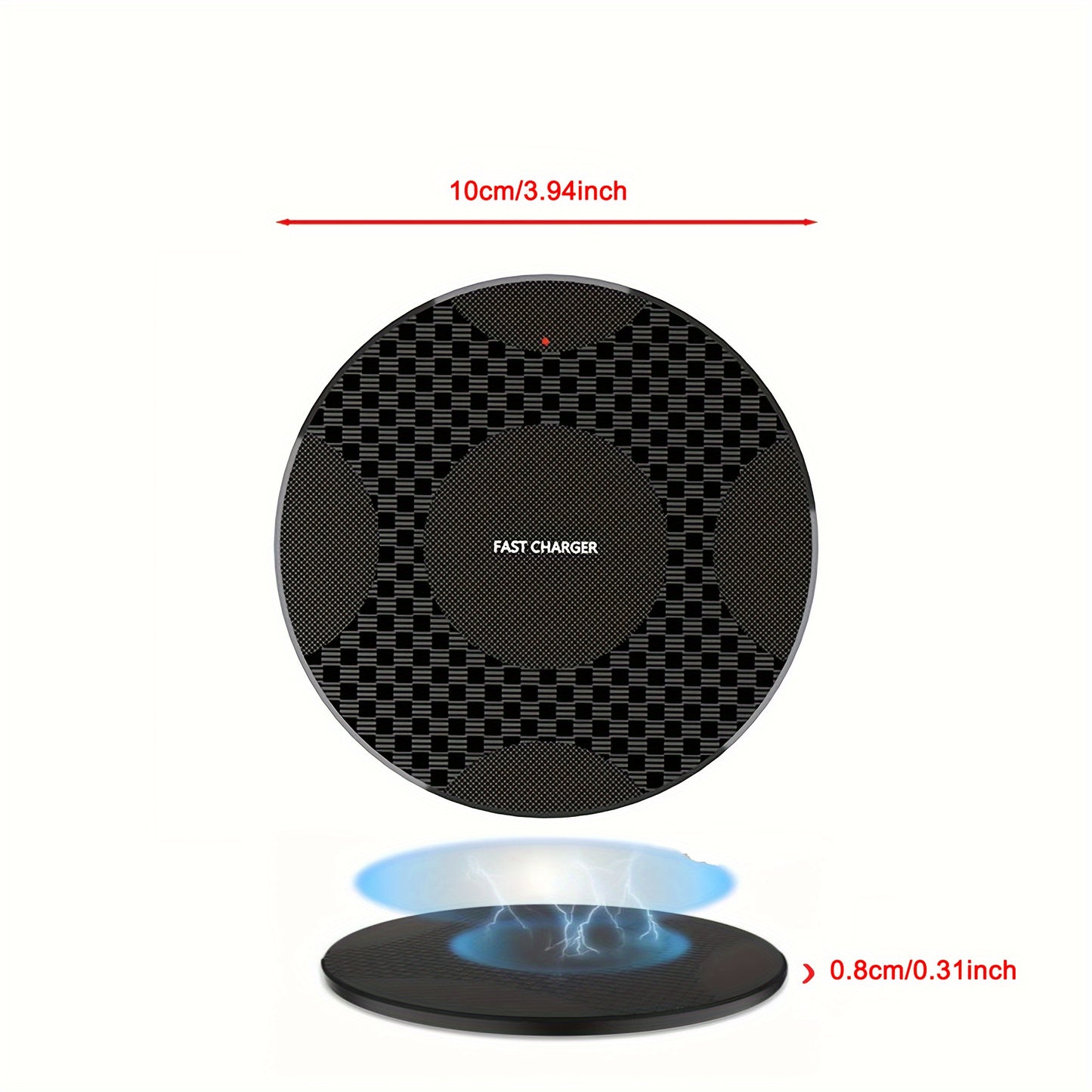 Upgraded Fast Wireless Charger, Compatible with iPhone 17/16/15/14/13/12/11/8 Series, S25/S24/S23/S22/S21/S20/S10/S9/S8/S7/S6 Series, 20/10/9/8/5 Series, Slim Design for Bedside & Office Desk