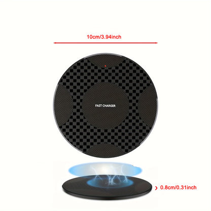 Upgraded Fast Wireless Charger, Compatible with iPhone 17/16/15/14/13/12/11/8 Series, S25/S24/S23/S22/S21/S20/S10/S9/S8/S7/S6 Series, 20/10/9/8/5 Series, Slim Design for Bedside & Office Desk