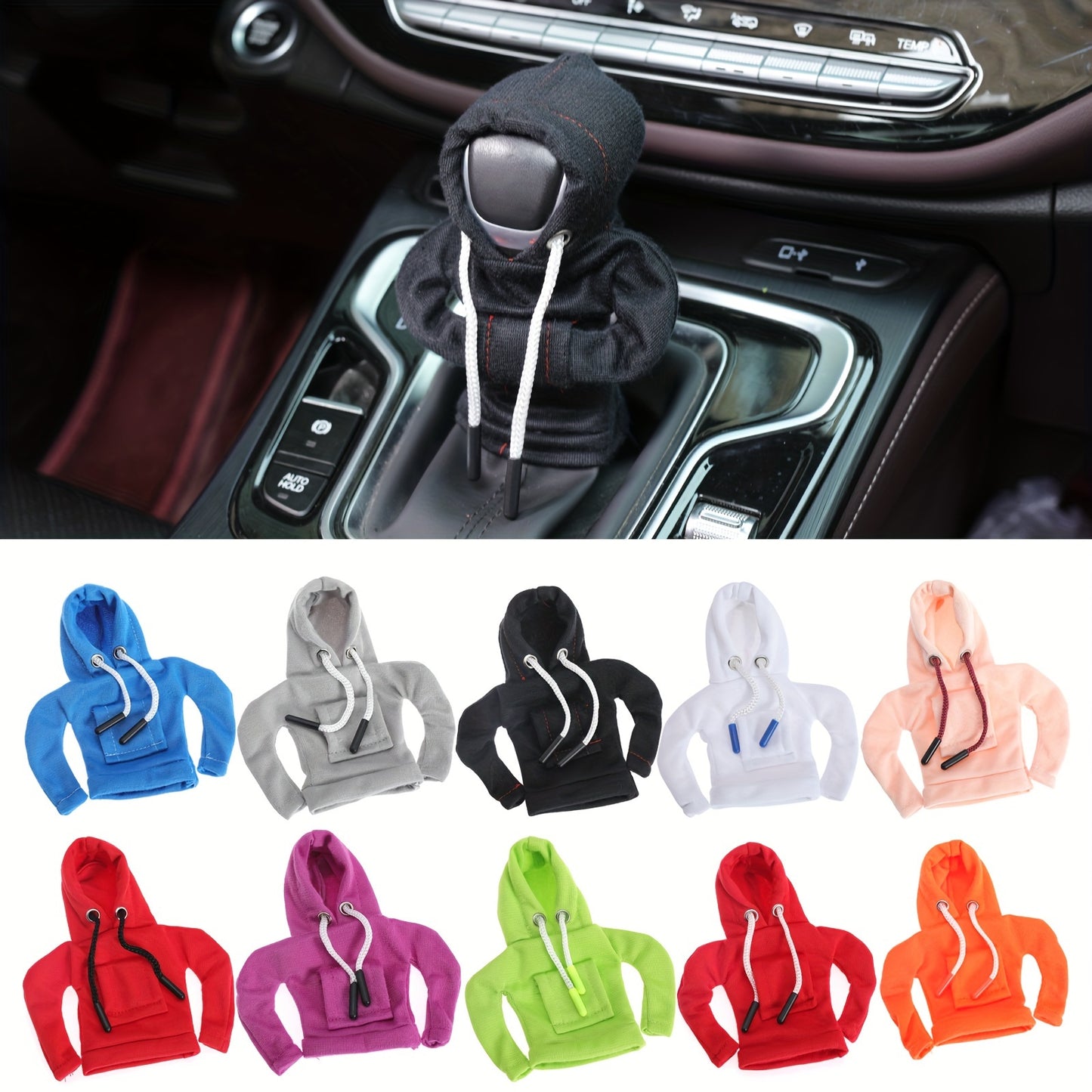 Upgrade 2Nd Generation Large Universal Car Shift Knob Hoodie Set