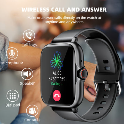 Smart Sports Watch with a 1.83-Inch Full Touchscreen, Information Reception, Calling Features, Health Monitoring, Step Tracking, Message Alerts, Compatible with for Iphone And Android, Perfect Gift for Boyfriend Or Girlfriend
