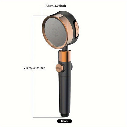 1pc Supercharged Filtered Shower Head | Three-Speed Adjustable, Super Pressurized, Wall-Mounted, Painted Finish, Rain Set, Adjustable Angle Head, Bathroom Accessories, For Shower Use Only